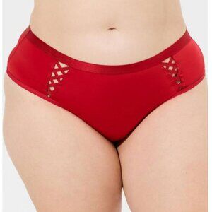 Microfiber Lattice Cutout Mid Rise Hipster Panty